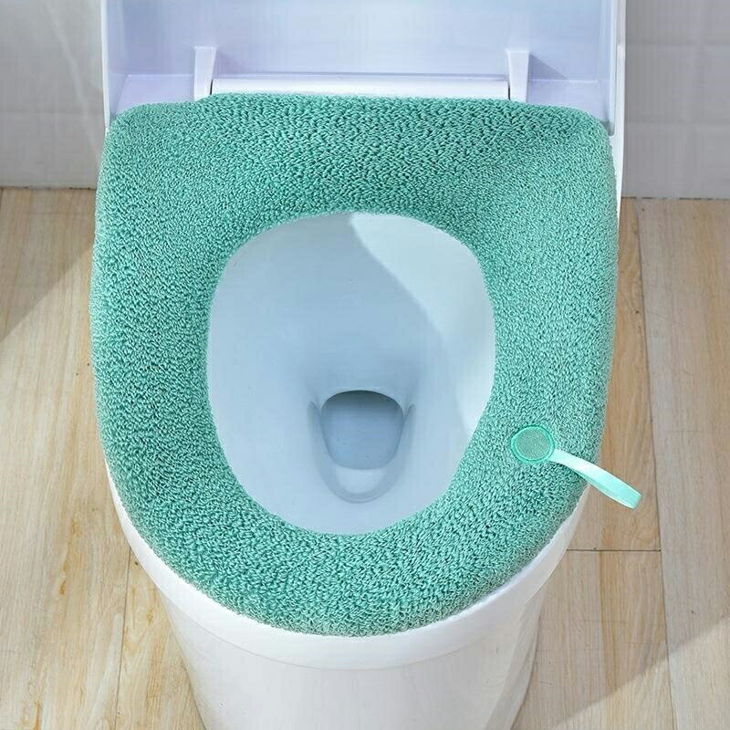 トイレ用品 生活雑貨 持ち手 ストラップ付き シンプル 防寒 あったか 汚れ防止 寒さ対策 O型日用品雑貨 文房具 手芸 トイレマット 便座カバー シート カバー