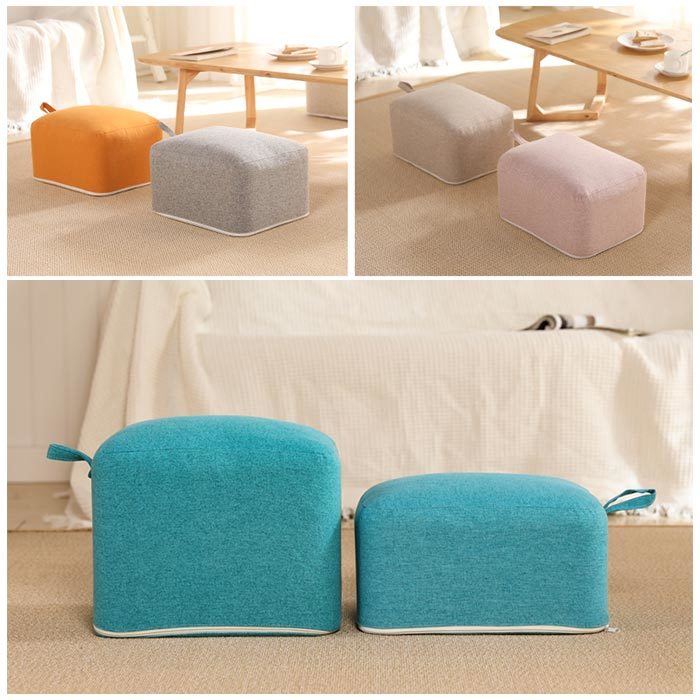 クッション 座布団 スツール 40×30×30cm 厚い 子供 いす 椅子 極厚 四角 ローチェア ふわふわ デスクワーク パソコン ゲーム 座椅子インテリア北欧 フットレスト チェア [2]