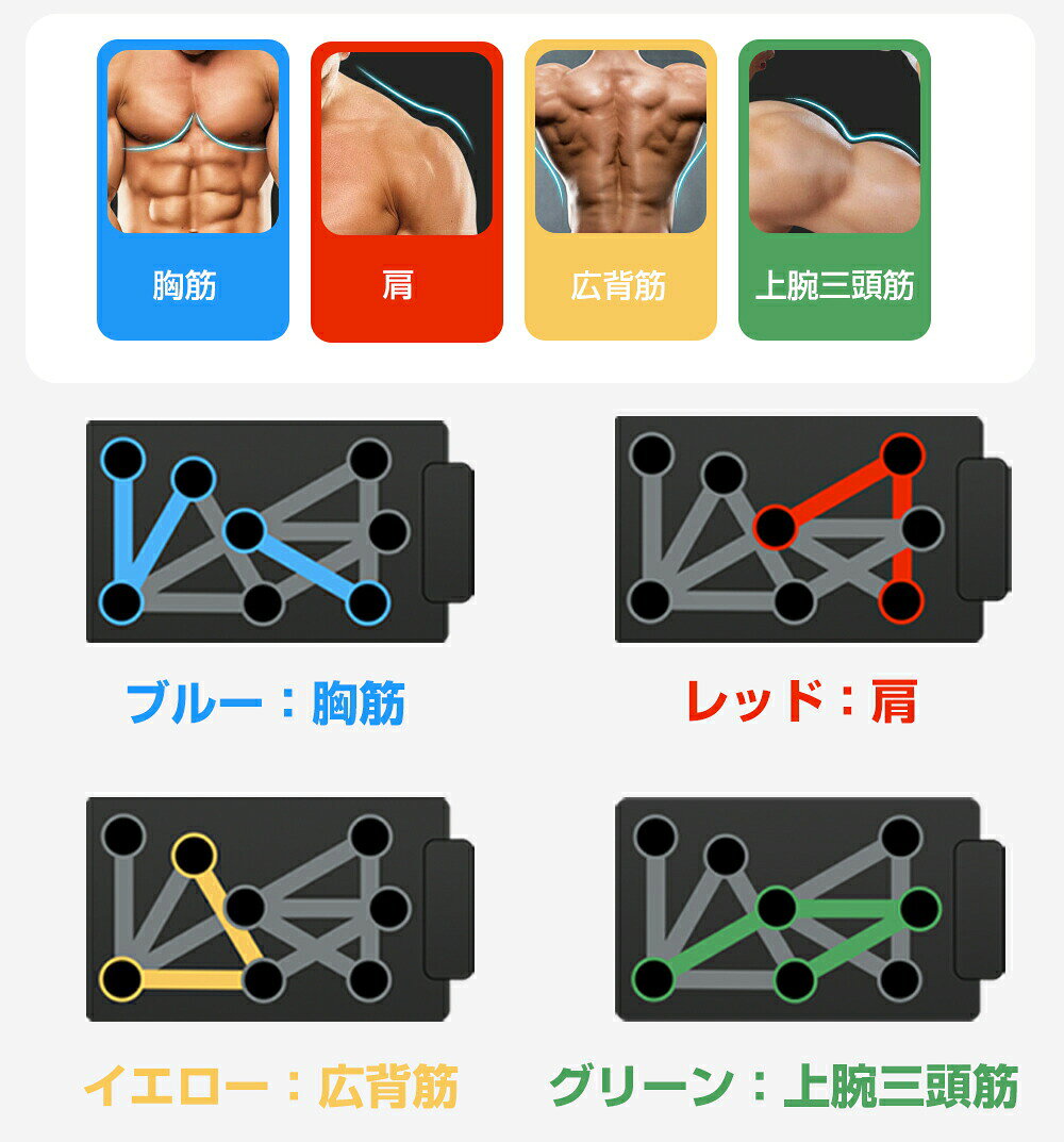 TGK-SHOPのトレーニング 腕立て伏せ プッシュアップバー 折り畳み 筋トレ 器具 グッズ トレーニング器具 家 トレ 腕立て コンパクト ボード プッシュアップ プッシュアップスタンド｜アングル2