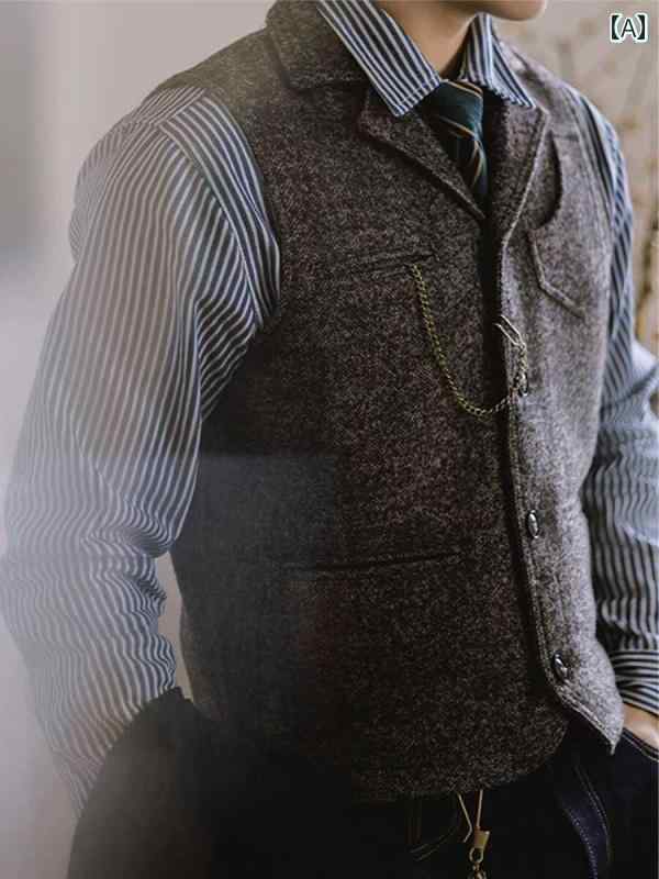 ベスト メンズ ウエスタン ウール 秋 トップス ベスト ジレ 早い者勝ち S M L XL 2XL 3XL 4XL 5XL