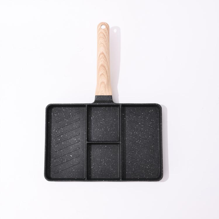 弁当作り 仕切り付き フライパン くっつかない 洗いやすい 卵焼き ガス対応 目玉焼き 4つ穴 マルチパン 簡単 焼おにぎり 卵焼き器 くっつくことがなく 大判焼き器 お弁当 お手入れ簡単 tgk-shop-10008281 TGK-SHOP サンプル画像2