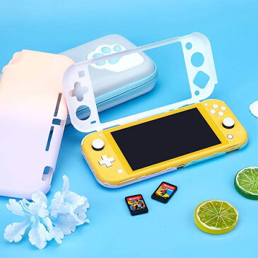 【7/19-26 お買い物マラソン 対象商品3%オフクーポン】Nintendo Switch lite本体カバー ハードケース 任天堂スイッチライト ニンテンドー ボタン1つ穴タイプ グラデーション 分体式 保護カバー ピンク ブルー グリーン パープル 【送料無料】