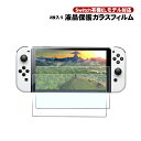 【買い物マラソン期間P10倍】Switch 有機ELモデル OLED 強化ガラス 画面保護フィルム 【GLASS SCREEN】2枚セット ガラスフィルム 耐指...