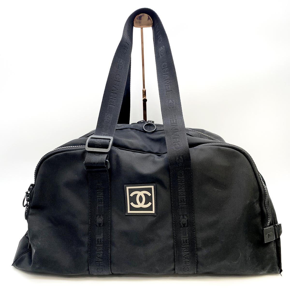 CHANEL シャネル ボストンバッグ スポーツライン ナイロン ココマーク ブラック 管理番号：8562