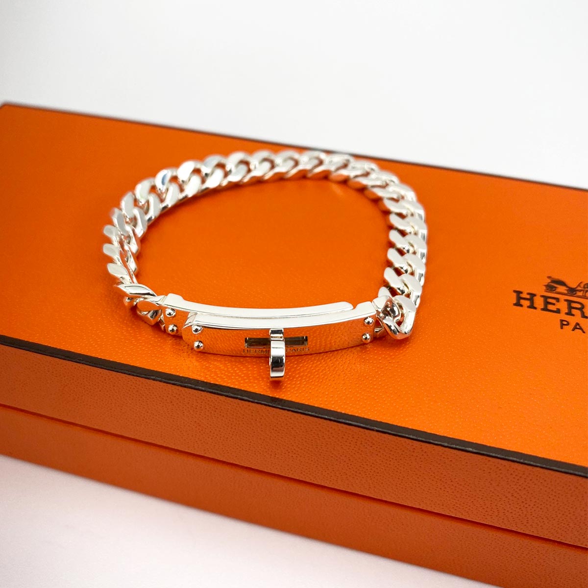 HERMES エルメス ケリーグルメット ブレスレット XS 925 16.5g シルバー 管理番号：9122