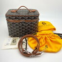 【新品同様】ゴヤール GOYARD ミューズ ヴァニティケース バニティ ショルダーバッグ 斜め掛け ゴヤールディンキャンバス セルヴォンカーフスキン レザー シルバー金具 MUSEVAPMLTY01CL01P 管理番号:9152|詳細画像