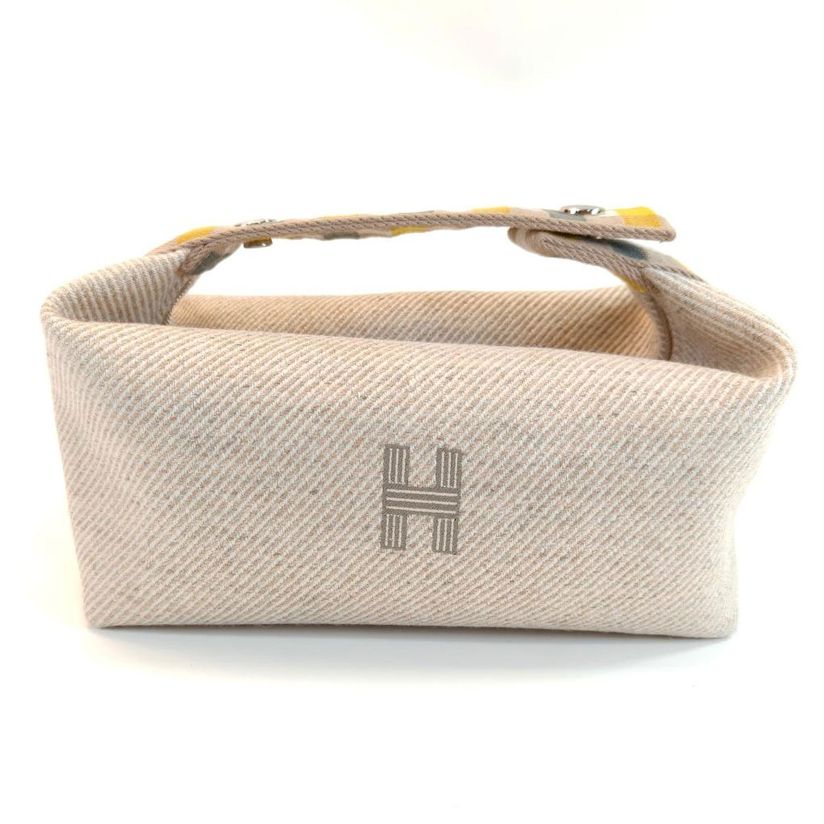 HERMES エルメス ブリッドアブラックPM ハンドバッグ ポーチ クラッチバッグ ベージュ 管理番号：10308(4)