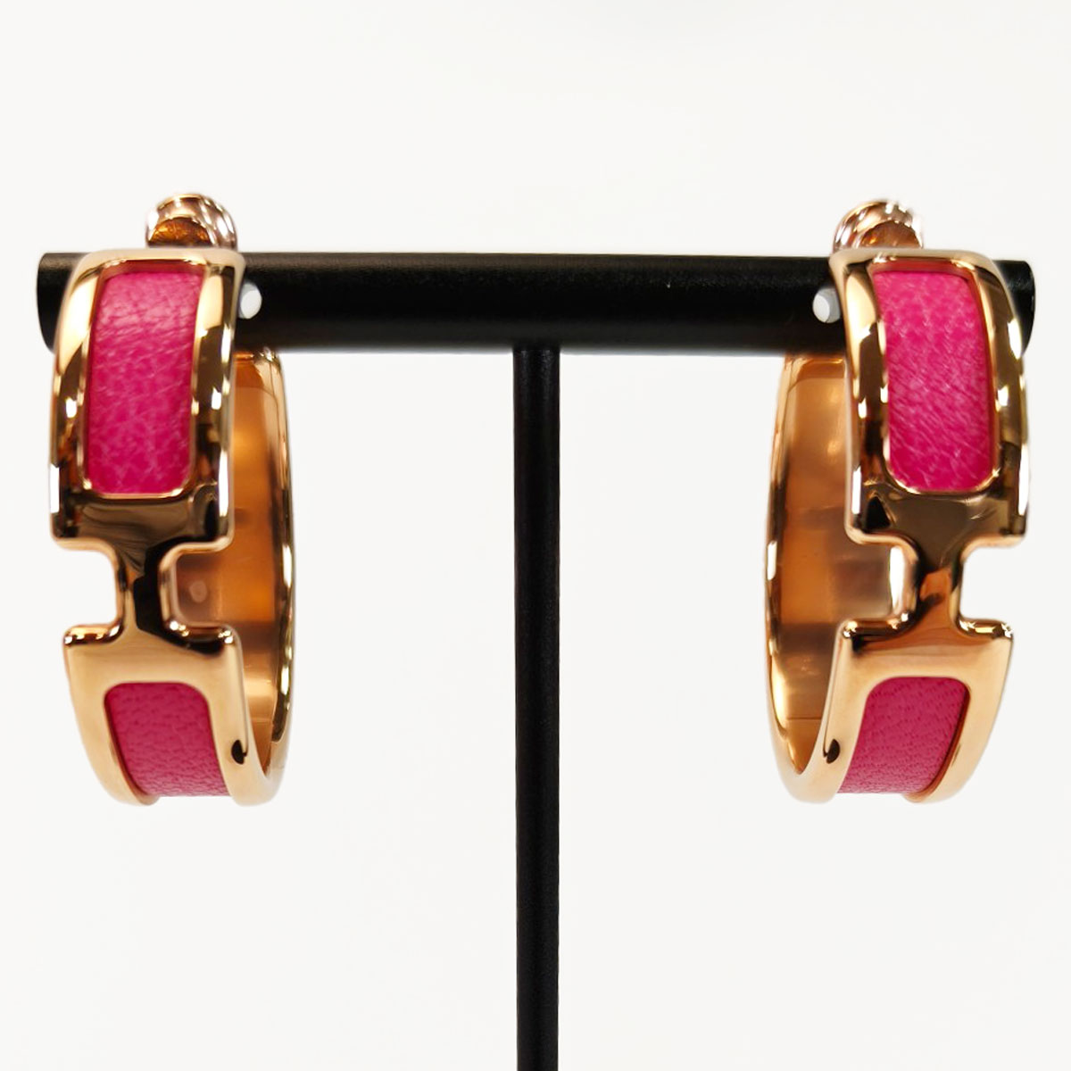 HERMES エルメス ピアス オランプ ゴールデンローズ×ピンク 未使用 管理番号：10379(4)