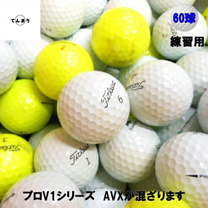 【送料無料】 タイトリスト プロV1 プロV1X ツアーボールミックス 60球 自宅練習用...