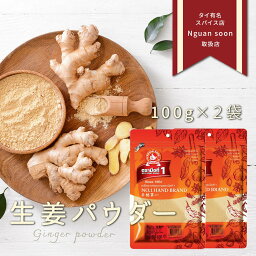 生姜パウダー 100g 2袋セット 送料無料 ジンジャーパウダー 生姜 スパイス タイ 粉末 むくみ 冷え性 冷え性改善 免疫 生姜湯 生姜紅茶 しょうがパウダー 温活 しょうが湯 健康 グアン・スーン