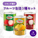 『ピジョン』フルーツ缶詰3種類詰め合わせ (ランブータン、ライチ、ジャックフルーツ)565g × 3個【セット買い】 送料無料 タイ料理 タイ フルーツ デザー...