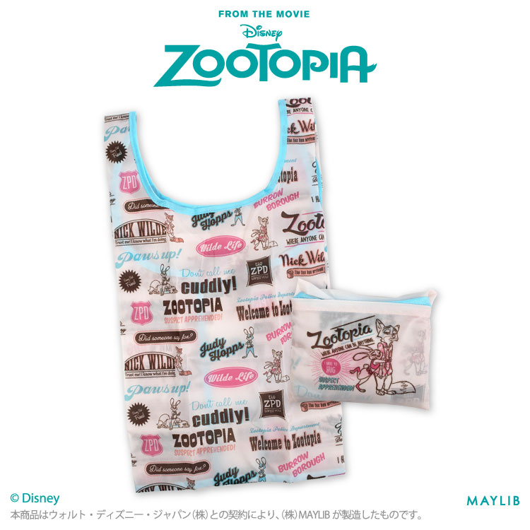 【予約商品 11月下旬発送予定】ズートピア エコバッグ Zootopia サンキューマート公式のサムネイル