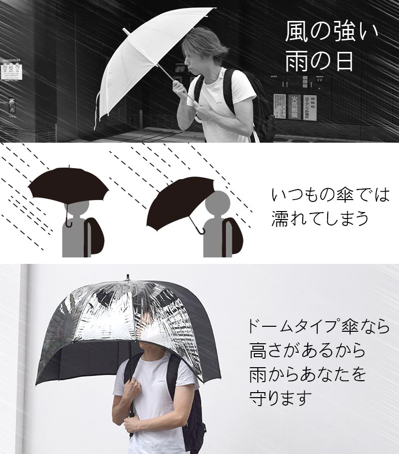 THANKO(サンコー)『雨から上半身を守るドーム傘バリアンブレラ』