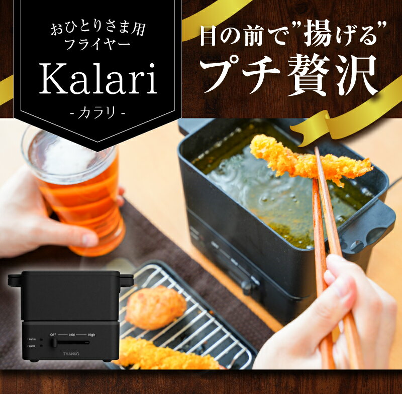 サンコー おひとりさま用フライヤー カラリ SGLFRYSBKサムネイル3