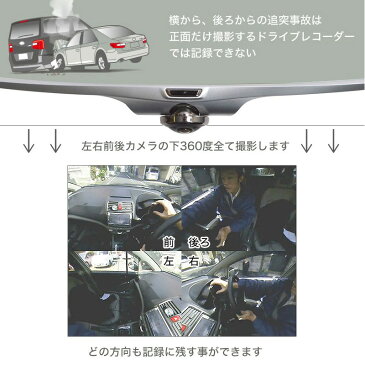 ミラー型360度全方位ドライブレコーダー CARDVR36 ※日本語マニュアル付き 【16時締切翌日出荷※祝前日・休業日前日を除く】