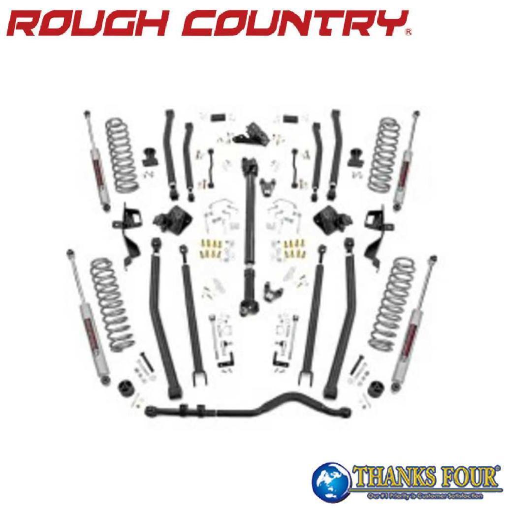 ROUGH COUNTRY ラフカントリー4インチ ロングアームリフトアップキット左ハンドル用 プレミアムN3ショック付きJEEP JLラングラー 4ドア 2018年〜