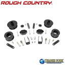 ROUGH COUNTRY ラフカントリー2.5インチリフトアップ コイルスペーサーショック延長ブラケット付きJEEP JKラングラー 2007年~2018年