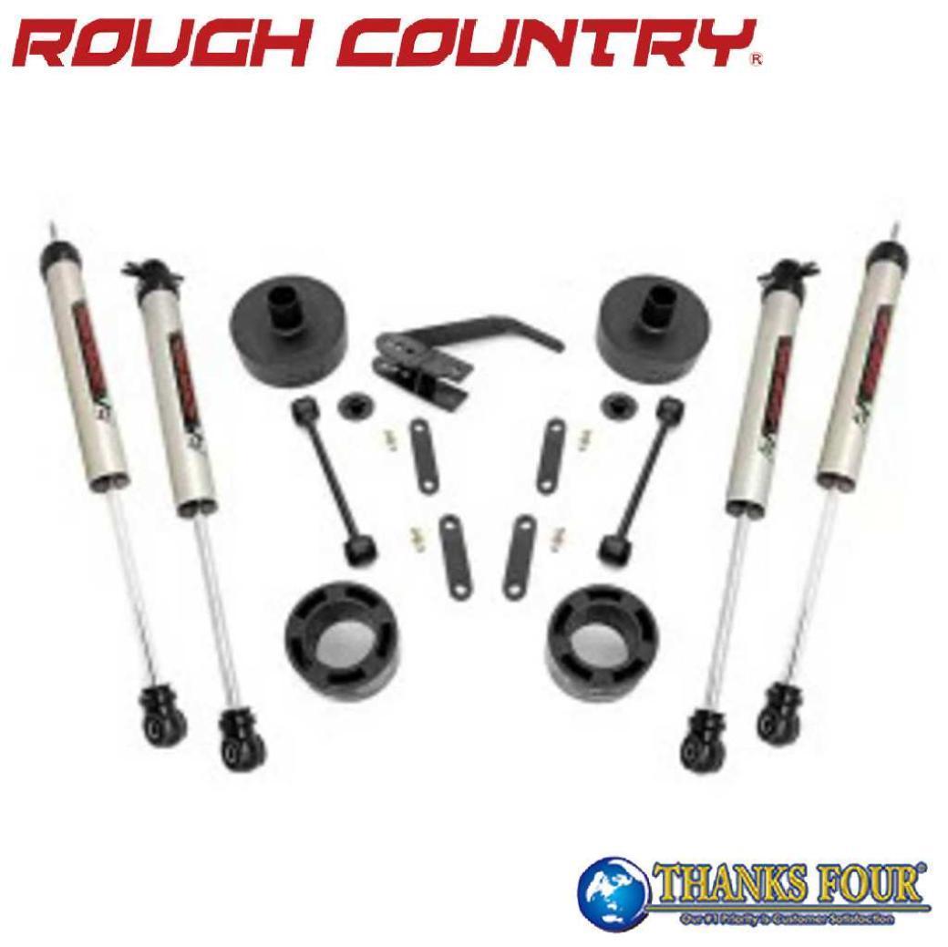 ROUGH COUNTRY ラフカントリー2.5インチリフトアップキット左ハンドル用 V2モノチューブショック付きJEEP JKラングラー 2007年～2018年