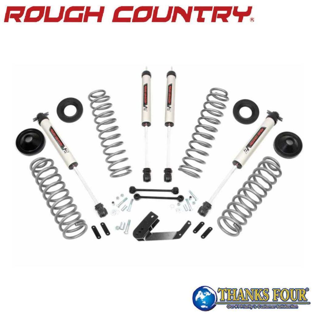 ROUGH COUNTRY ラフカントリー3.25インチリフトアップキット左ハンドル用 V2モノチューブショック付きJEEP JKラングラー 2ドア 2007年～2018年