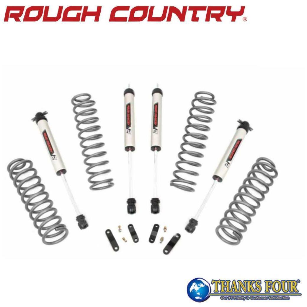Rakuten - ROUGH COUNTRY ラフカントリー2.5インチリフトアップキットV2モノチューブショック付きJEEP JKラングラー 2ドア 2007年〜2018年