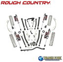 【ROUGH COUNTRY(ラフカントリー)正規輸入総代理店】6インチ リフトアップキット/サスキットVERTEXリザーバーショック付きJeep Wrangler ジープ ラングラー JK4ドア 2007年～2018年