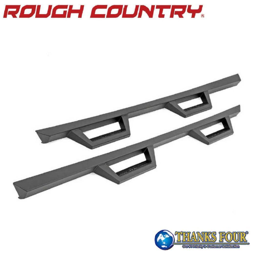 Rakuten - ROUGH COUNTRY ラフカントリーコンタードドロップステップ / サイドステップ4ドア用 耐荷重:約210kgJEEP JLラングラー 2018年〜個人宅配送不可