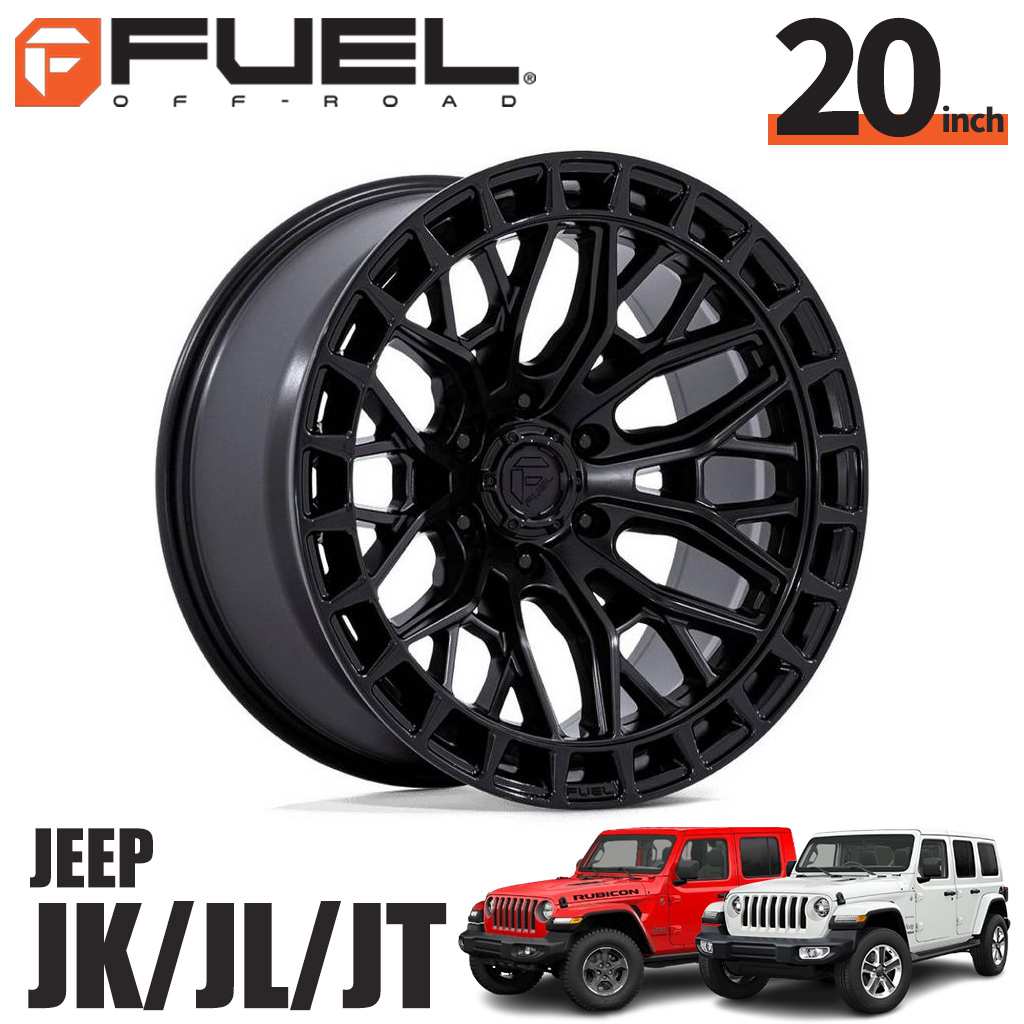 Rakuten - FUEL OFFROAD20インチアルミホイール 1本FC869 SIGMA シグマ ブラックアウトW / グロスブラックリップ20×10J 5H 127 -18 CB71.5ジープ JK/JLラングラー・JTグラディエーターオーバーフェンダー用 / FC869MB20105018N
