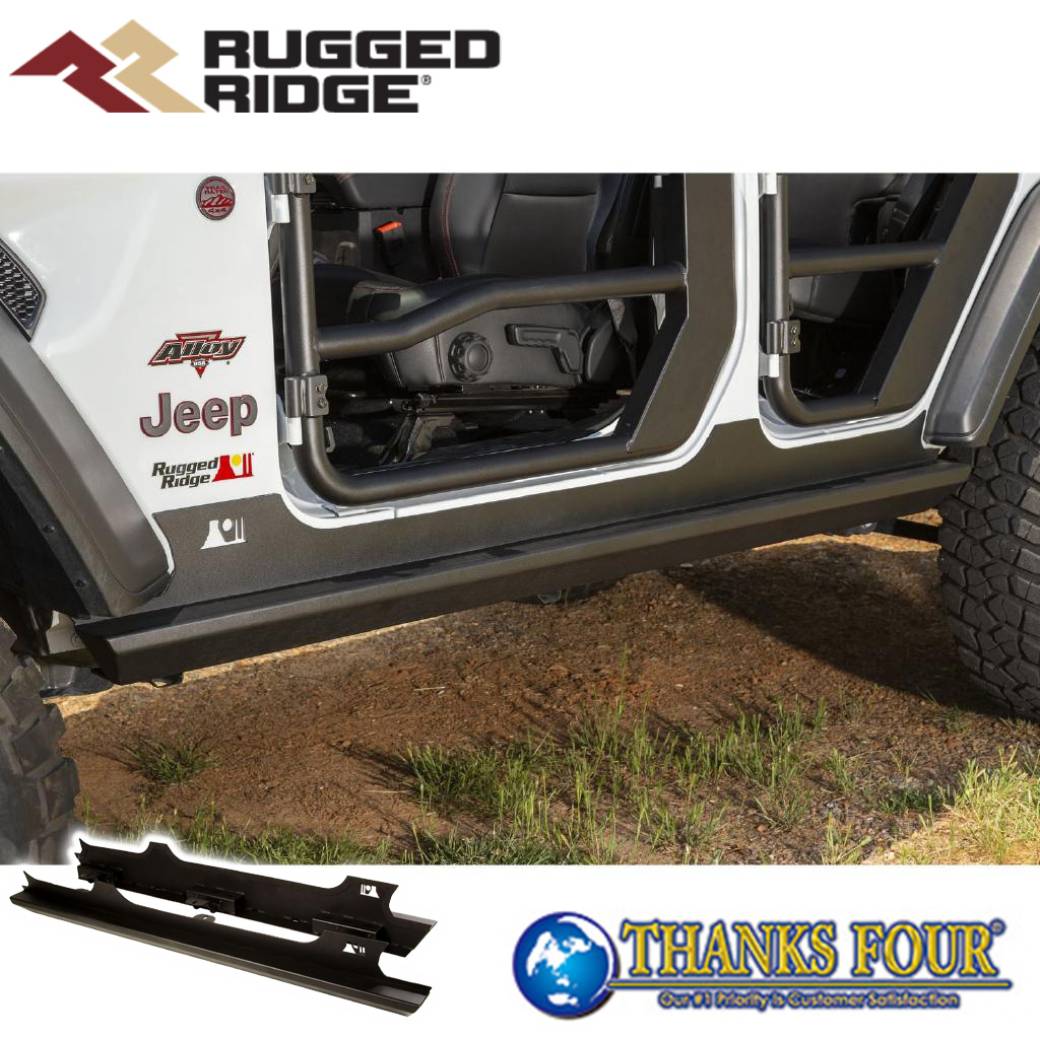 Rugged Ridge ラギッドリッジXHD サイドロックスライダー / サイドステップ 4ドア用Jeep Wrangler ジープ ラングラー JL 4ドア 2018年〜PARTS # 11504.32