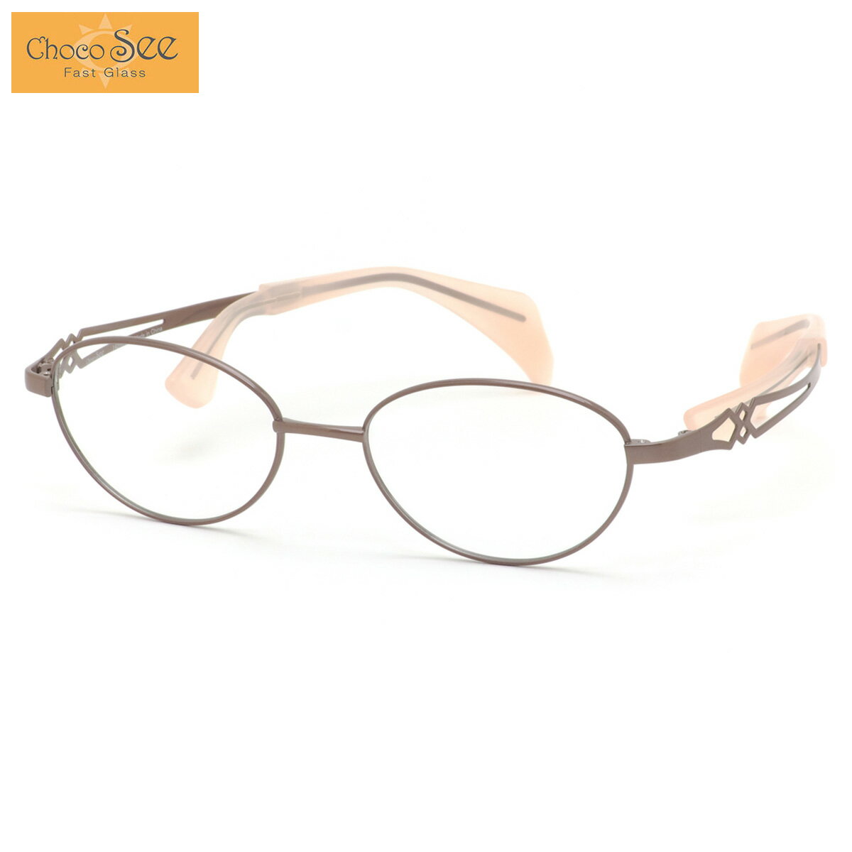 乐天商城 - ちょこシー FG24502 BE 49 メガネ Choco See 鼻に跡がつかないメガネ 鼻パッドなし シャルマン CHARMANT レディース