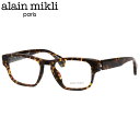 アランミクリ A03518 001 52 メガネ alain mikli ダミエ ハバナ べっ甲 デミ トータス 市松模様 ユニバーサルフィット hand ma...