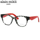 アランミクリ A03526 004 50 メガネ alain mikli ダミエ 市松模様 レッド トランスペアレント ユニバーサルフィット hand made...