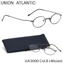 ユニオンアトランティック UNION ATLANTIC メガネ UA3600 8 46サイズ 鯖江 日本製 軽量 軽い 再販 復刻 復活 芸能人 愛用モデル A...