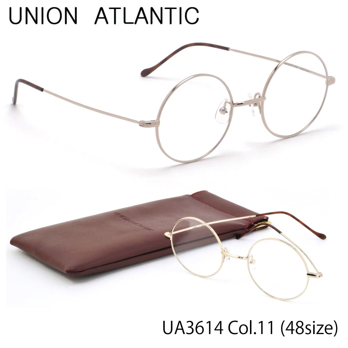 ユニオンアトランティック UNION ATLANTIC メガネ UA3614 11 48サイズ 日本製 丸メガネ AMIPARIS UNIONATLANTIC メンズ レディース