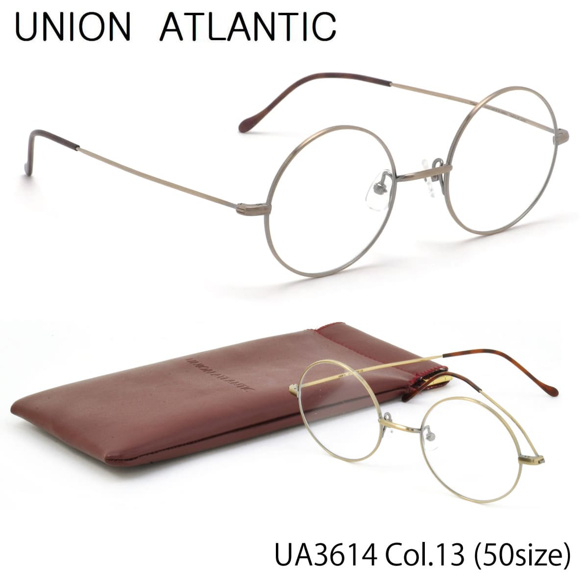 ユニオンアトランティック UNION ATLANTIC メガネ UA3614 13 50サイズ 日本製 丸メガネ AMIPARIS UNIONATLANTIC メンズ レディース