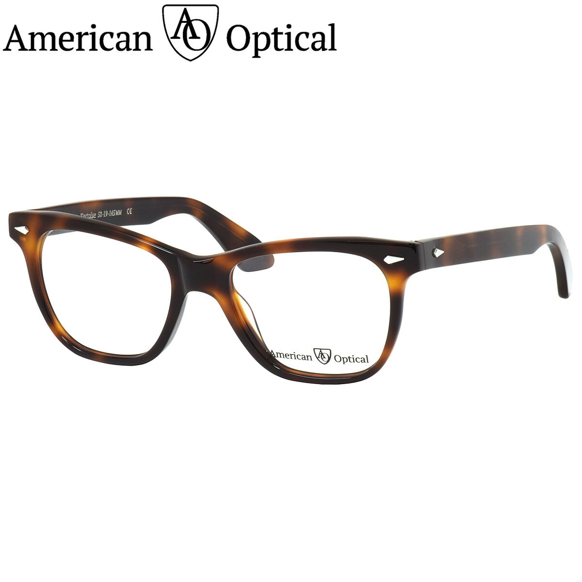 楽天メガネ・サングラスのThat’sアメリカンオプティカル Saratoga-F C1 Tortoise 52 メガネ American Optical AO サラトガ 復刻 デミ ハバナ べっ甲 ブラウン メンズ レディース