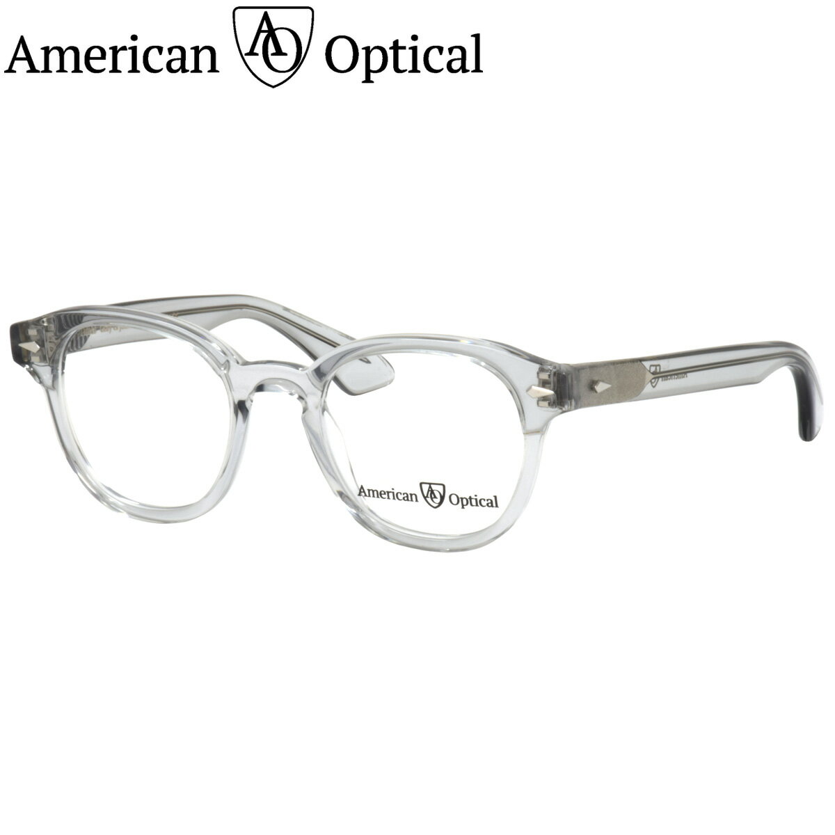 楽天メガネ・サングラスのThat’sアメリカンオプティカル Times-F C2 47 メガネ American Optical AO タイムス タイムズ 復刻 クリアグレー トランスパレント メンズ レディース