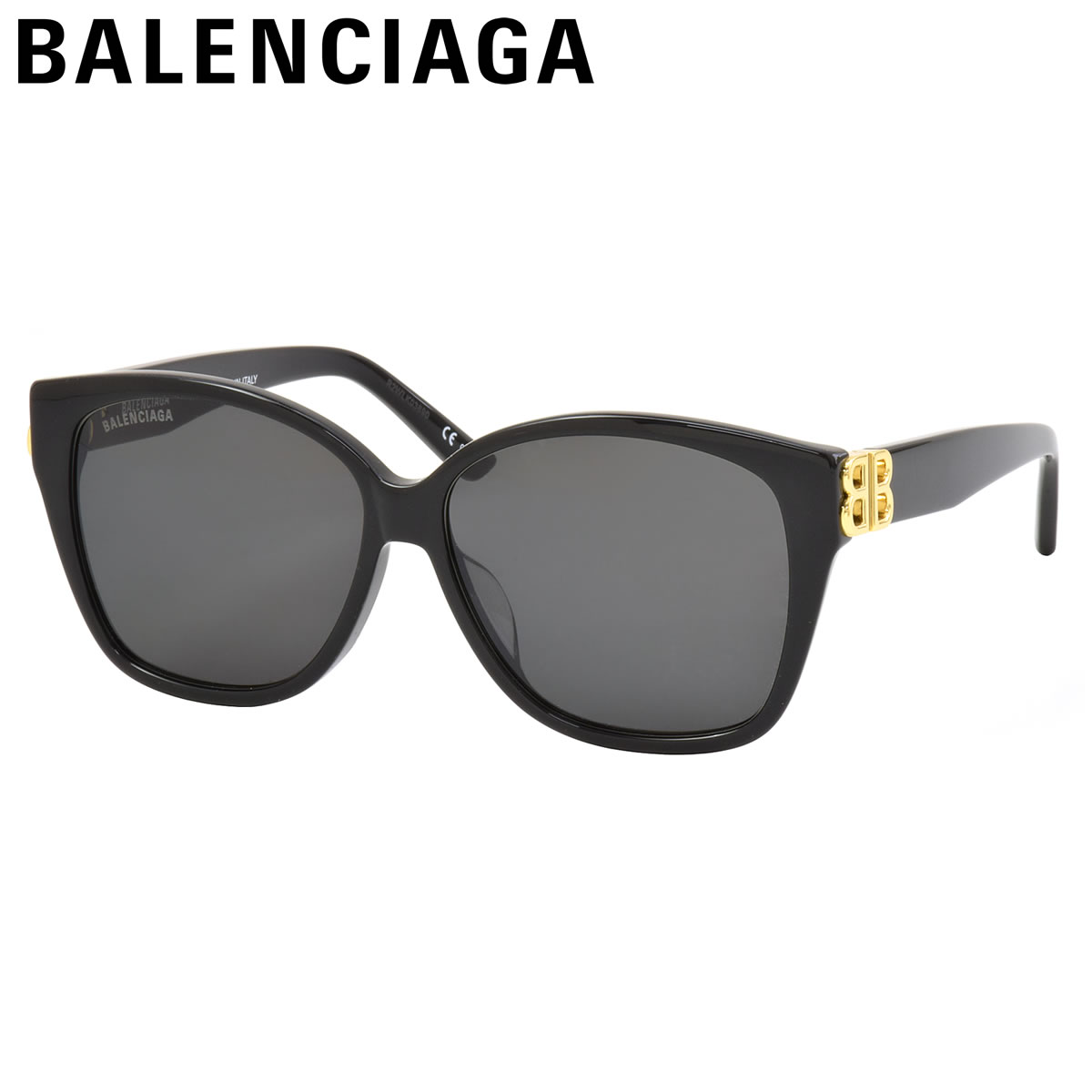 【バレンシアガ 正規販売認定店】 サングラス BB0135SA 001 59 BALENCIAGA BB 大ぶり 大きい イタリア製 made in Italy レディース