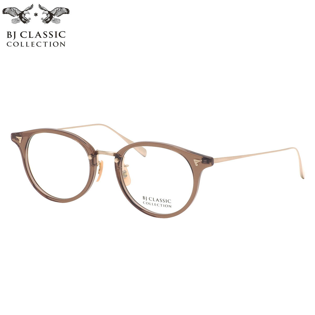 BJ CLASSIC COLLECTION COM-510B NT 128-6 50 メガネ BJクラシックコレクション COMBI コンビシリーズ ブラウン クリア 日本製 made in japan メンズ レディース