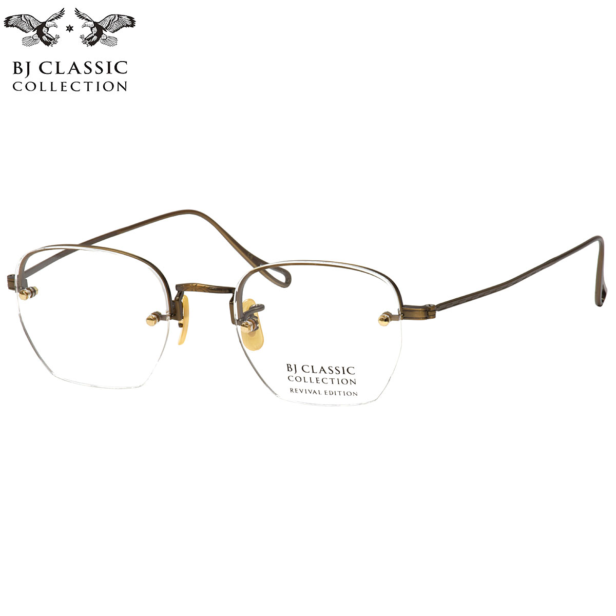 BJクラシック コレクション メガネ メンズ BJ CLASSIC COLLECTION RIMWAY02 8 46 メガネ BJクラシックコレクション REVIVAL EDITION リバイバル エディション RIMWAY リムウェイ 日本製 メイドインジャパン メンズ レディース ツーポイント