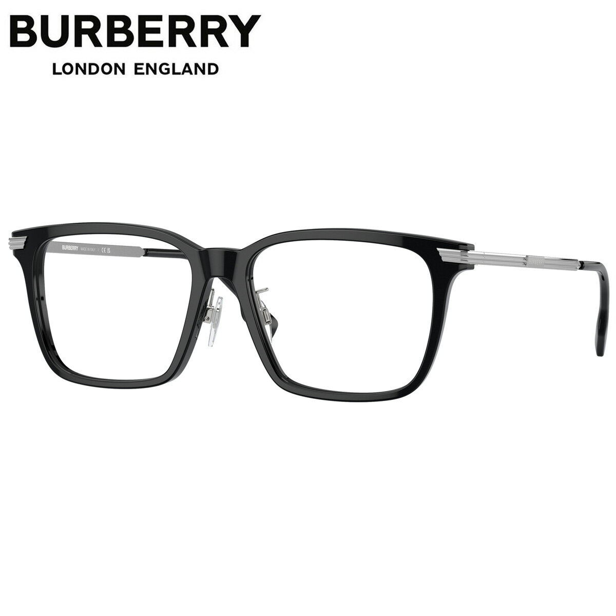 バーバリー プレゼント メンズ（30000円程度） バーバリー BE2378F 3001 55 メガネ BURBERRY ELLIS エリス 黒縁 くろぶち Made in Itary TBワールドロゴ サステナブルコレクション メンズ レディース