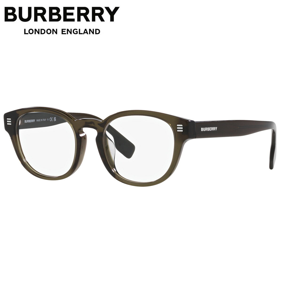 バーバリー プレゼント メンズ（30000円程度） バーバリー BE2382D 3010 49 メガネ BURBERRY AUBREY ボスリントン B STRIPE カーキ クリアカーキ キーホールブリッジ Made in Itary メンズ レディース