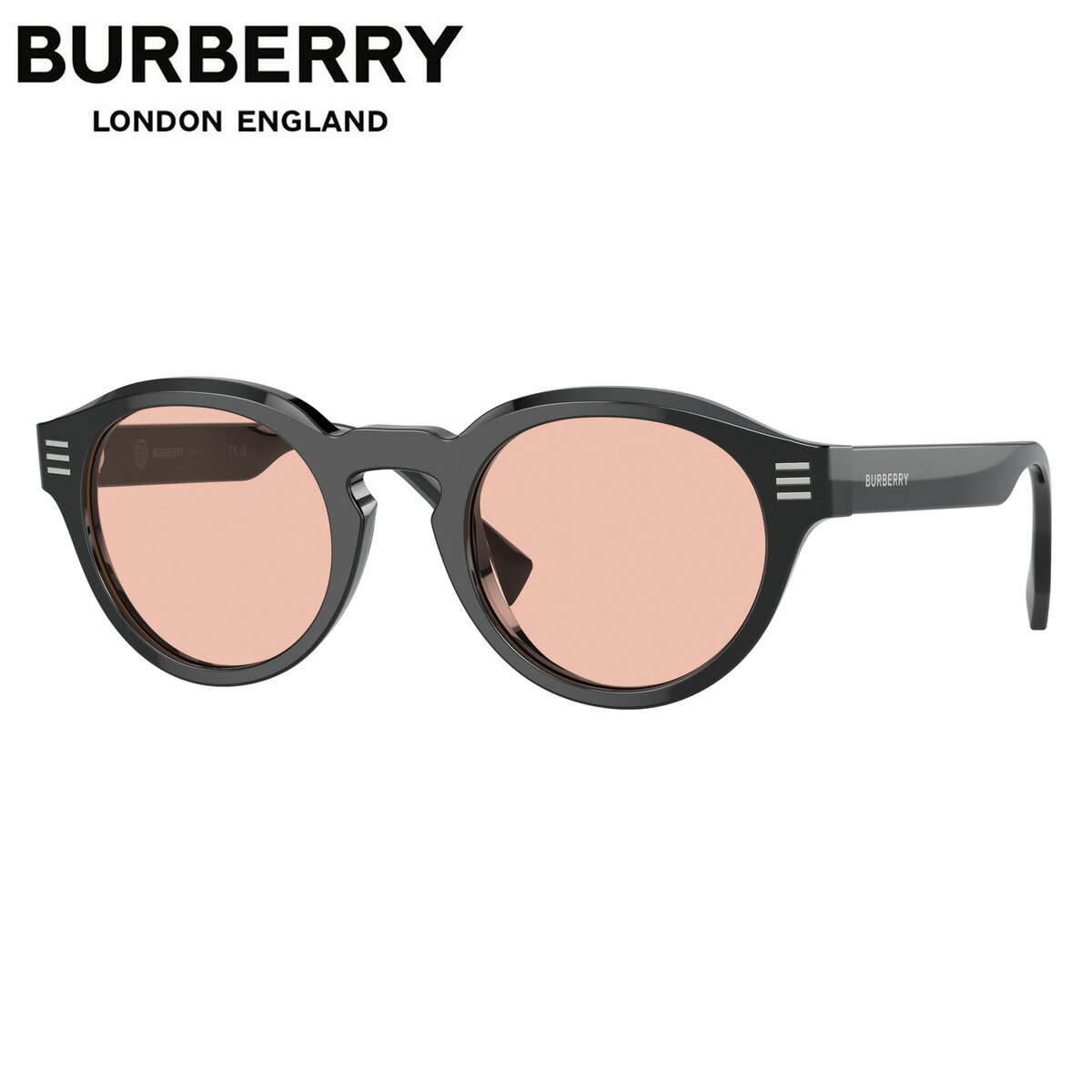 バーバリー バーバリー BE4404F 300184 50 サングラス BURBERRY B STRIPE キーホールブリッジ ピンク made in Italy メンズ レディース