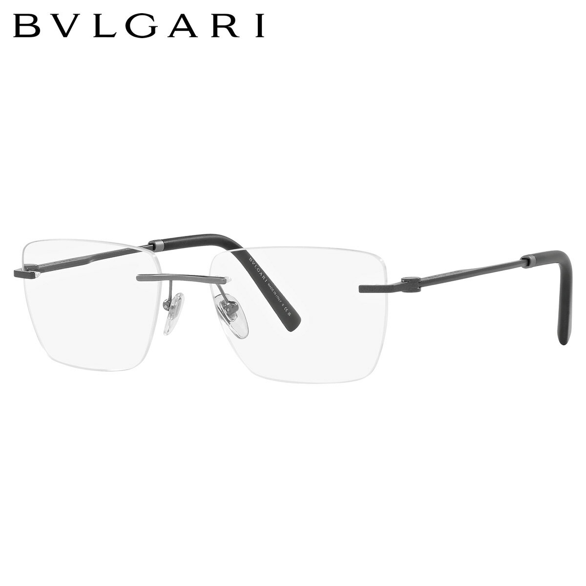 ブルガリ BV1122 195 55 メガネ BVLGARI 縁無し メンズ レディース ツーポイント リムレス