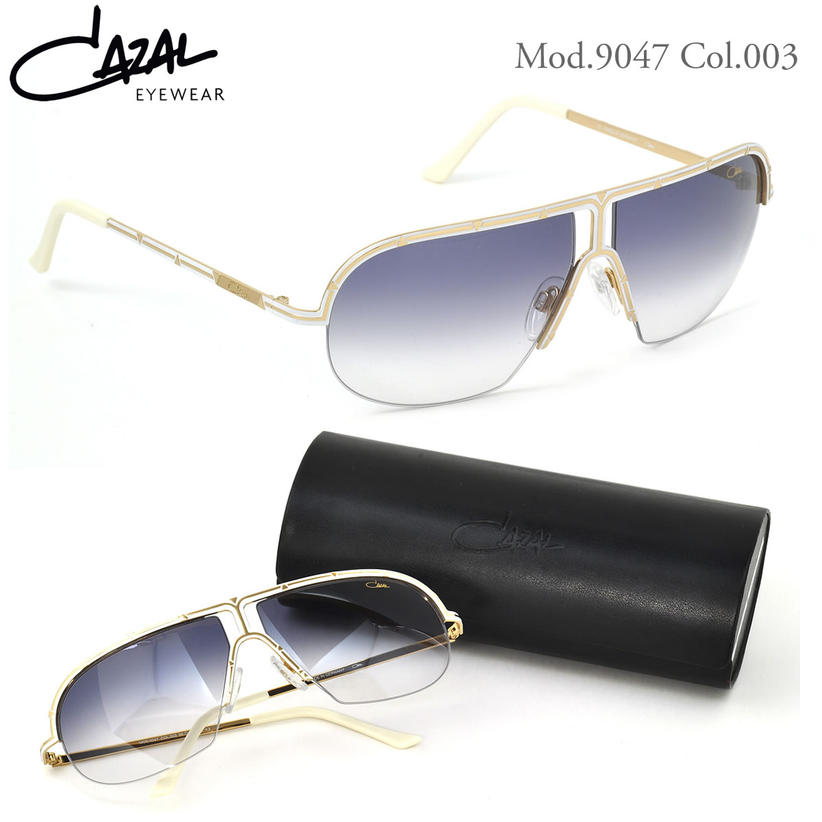 【楽天市場】【CAZAL】(カザール) サングラス 9047 003 65サイズ CAZAL メンズ レディース：メガネ・サングラスのThat’s