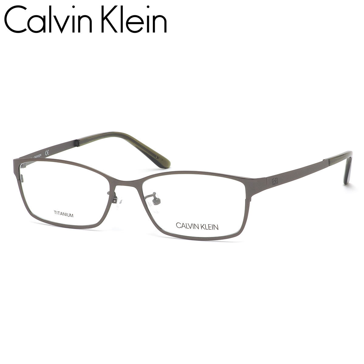 カルバンクライン メガネ CK20144A 008 55 Calvin Klein チタニウム ガンメタ グレー メタル 軽い メンズ レディース