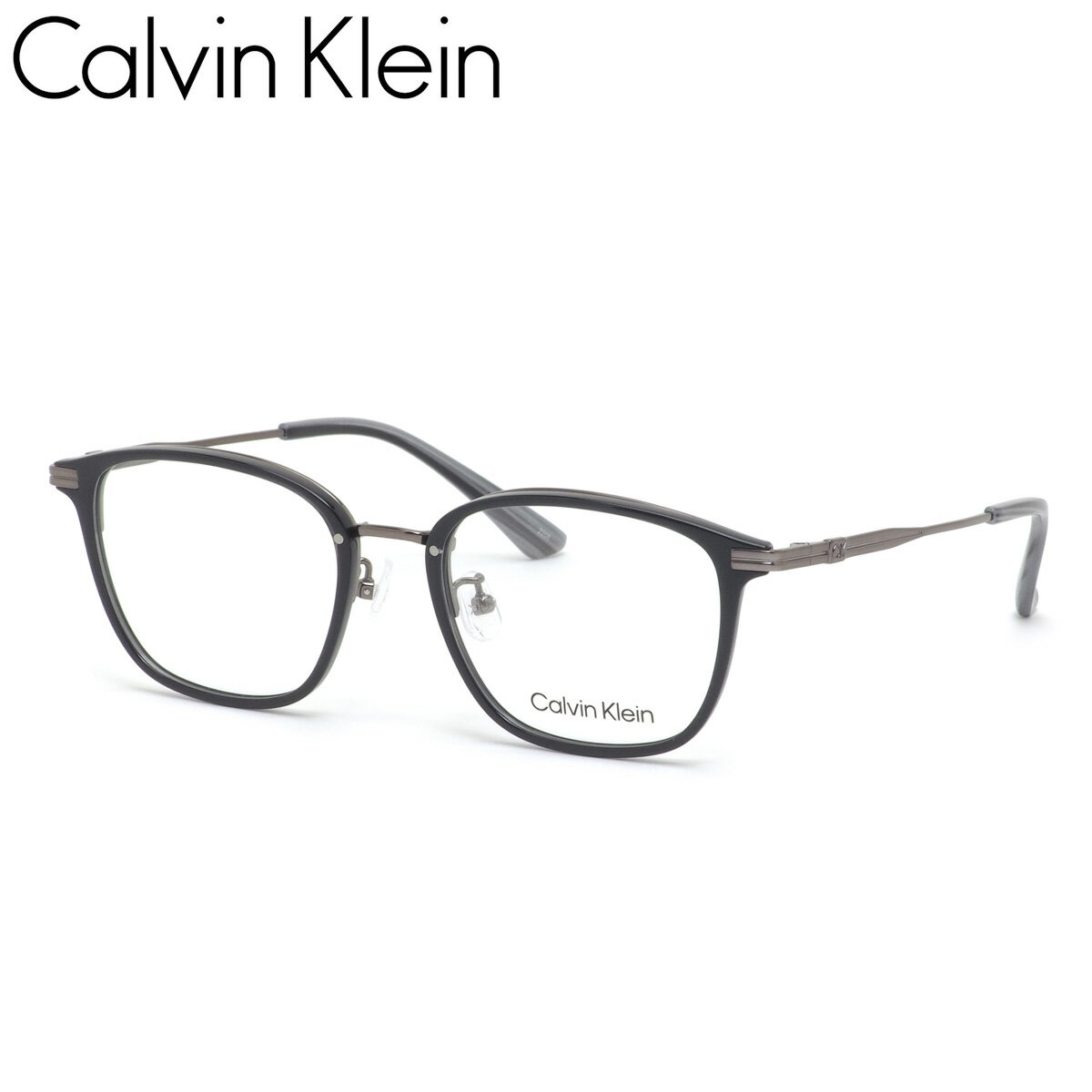 カルバンクライン CK22562LB 010 52 メガネ CALVIN KLEIN グースネックノーズパッド 軽量素材 テンプルロゴ メンズ レディース(4.0)