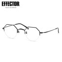 エフェクター BIS2 BK 48サイズ メガネ UVカット仕様伊達メガネレンズ付 EFFECTOR ビス メタルフレーム 日本製 メンズ レディース