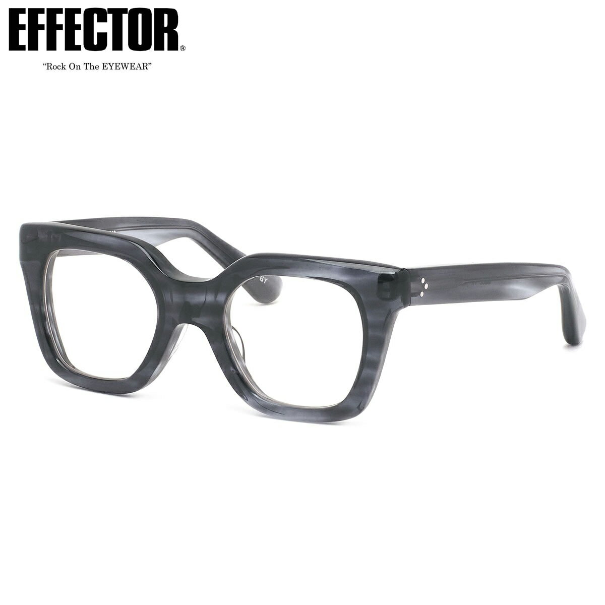 エフェクター MOJO GY 48サイズ メガネ UVカット仕様伊達メガネレンズ付 EFFECTOR モジョ デルタシリーズ 日本製 メンズ レディース