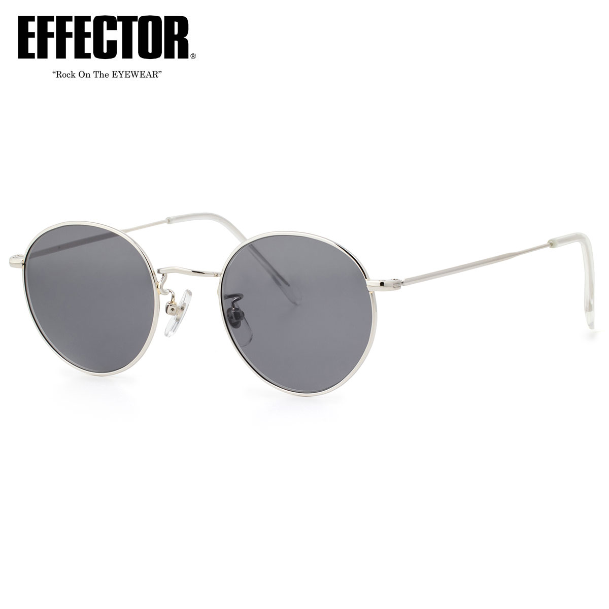 樂天商城 - エフェクター メガネ STRINGS11 SI/DGY 45 サングラス仕様 EFFECTOR ストリングス11 ラウンド 丸メガネ 日本製 鯖江 国産 メンズ レディース