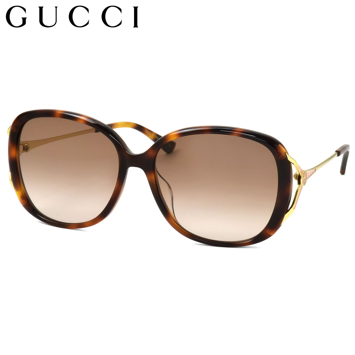 【グッチ 正規販売認定店】グッチ サングラス GG0649SK 004 58 GUCCI インターロッキングロゴ GG バタフライ風 フォーク型テンプル エナメル Made In Italy レディース